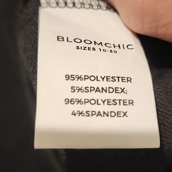 NEW Bloomchic black sweatshirt with geometric print sleeves 2x - Picture 5 of 5